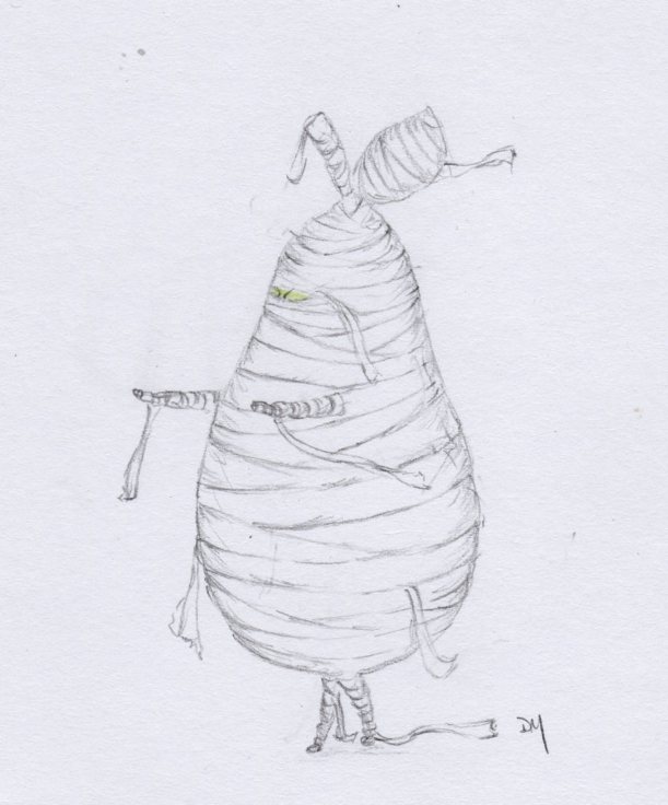 halloween pears mummy pear scary