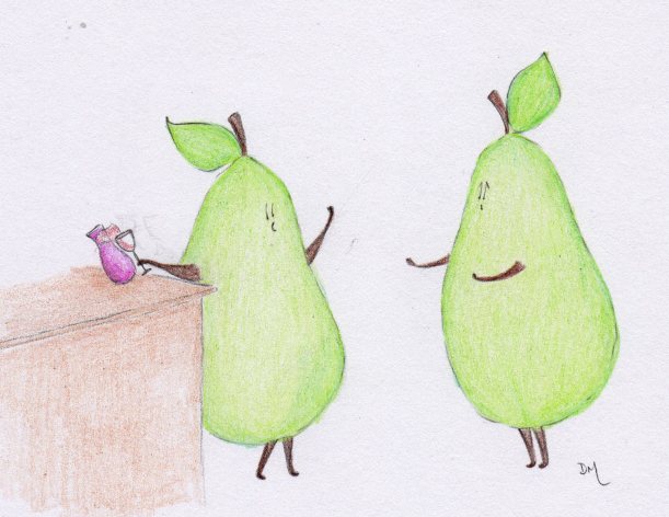 over animated pear 4