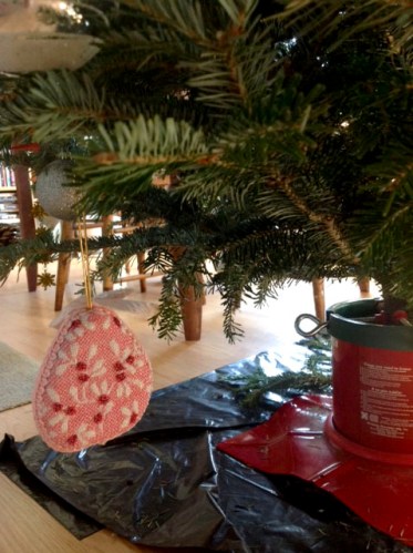 needlepoint pear my mom made for me