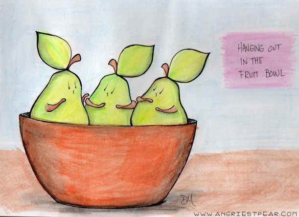 hanging out in the fruit bowl
