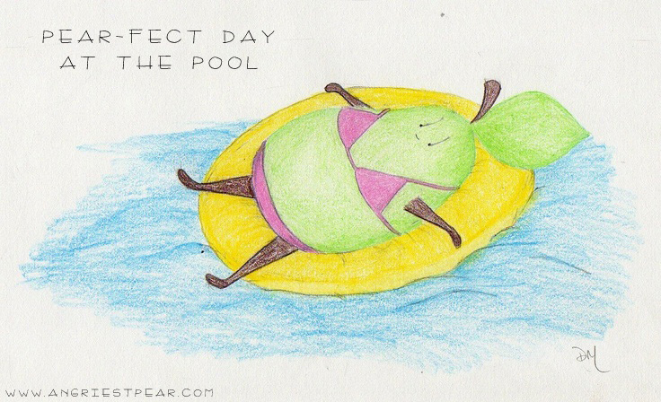 pearfect day at the pool