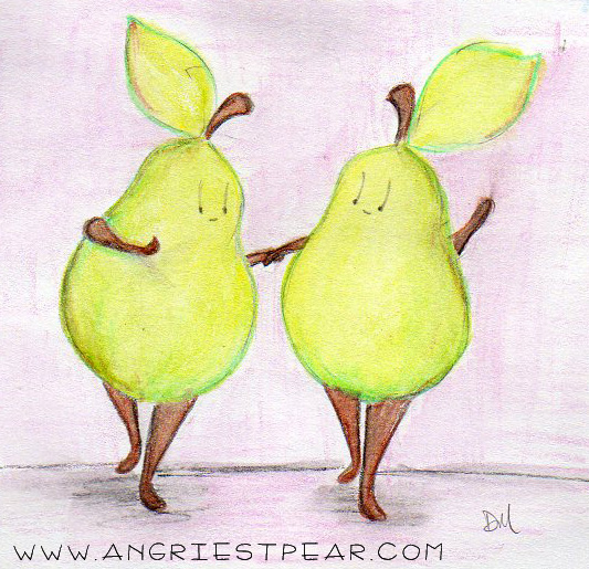 watercolor pear friends