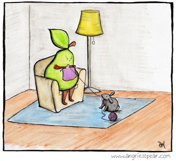 knitting wth rabbit color