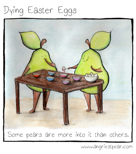 dying easter eggs