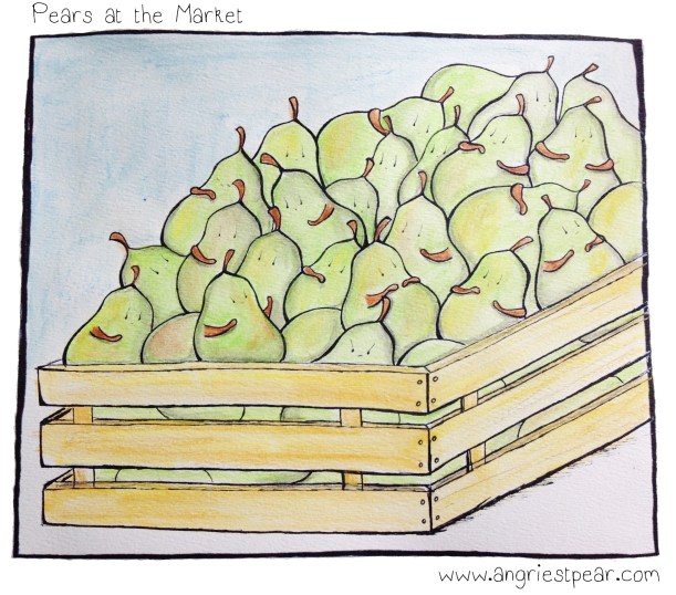 pears at the market