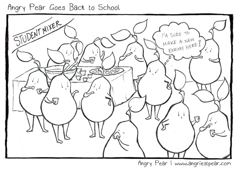 angry pear goes back to school